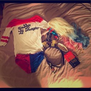 AMAZING Harley Quinn lot with LACE FRONT wig!